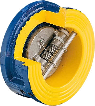 ZETKAMA Клапан обратный двухстворчатый ZETKAMA 407A-065-C54, DN065, PN16, корпус - GJL-250 (GG25), пластины - AISI304 (CF8), уплотнение - EPDM, М/Ф ZETKAMA Клапан обратный двухстворчатый ZETKAMA 407A-065-C54, DN065, PN16, корпус - GJL-250 (GG25), пластины - AISI304 (CF8), уплотнение - EPDM, М/Ф