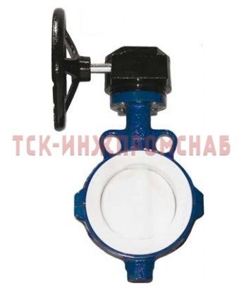 Tecofi Затвор дисковый поворотный межфланцевый с мех редуктором, корпус ковкий чугун, диск и манжета PTFE, PN10 Tecofi Затвор дисковый поворотный межфланцевый с мех редуктором, корпус ковкий чугун, диск и манжета PTFE, PN10